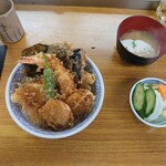 天ぷら てん作 - 丼①　￥780にホタテ￥160を追加(21-01)