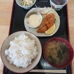 あおき屋食堂 - アジフライランチ