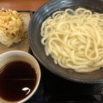 香の川製麺 - 釜揚げうどん（３玉）＆ 野菜かき揚げ