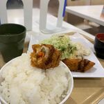 食堂 けやき - A定食・豚肉野菜巻きフライ（小鉢なし・ご飯大盛り無料）　510円