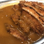 カレーの店 タカサゴ - カツカレー半ライスカツのせ❣️