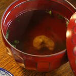 湯の岳庵 - 肝吸いのアップ