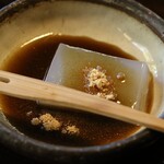 湯の岳庵 - デザートのくず餅