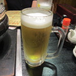 Sakura - 先ずはビールで乾杯。