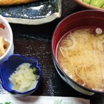 季さく - 汁は日替わりで 味噌汁だったりお吸い物だったり