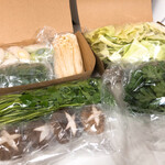 鳥田中 - 野菜セット（キャベツ･京菊菜･椎茸･エノキ茸･長葱･利尻昆布）