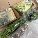 鳥田中 - 野菜（キャベツ･京菊菜･椎茸･エノキ茸･長葱）