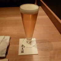 鉄板焼 摩天楼 東京スカイツリー・ソラマチ店 - まずはビールで乾杯！