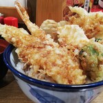Tendon Tenya - 新春めでたい天丼￥1,000＋芽キャベツ￥120＋白魚￥180