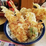 天丼てんや - 新春めでたい天丼＋芽キャベツ＋白魚