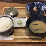 天ぷら 丸豊 - ご飯と汁