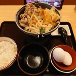 すき家 - 2021年1月　牛すき鍋定食（ご飯ミニ）+肉2倍盛り　750+200円