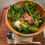 みのりカフェ - たっぷり野菜のネギトロ丼セット