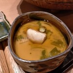 いかの墨 - 河豚白子茶碗蒸し