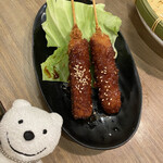 Akakara - 味噌串カツ Skewered Pork Cutlet with Miso Sauce at Akakara, Numazu！♪☆(*^o^*)