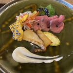 徳山鮓 - ⚫︎鹿肉のロースト　猟師でもあり料理人でもある徳山さん渾身のローストは絶品！地産地消が素晴らしい♡