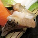 あじ彩 - あじ彩 「お造りの盛合せ（つぶ貝）」