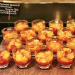 ザ・テラス - アプリコットと苺のマリネ ベルベーヌ風味のジュレ＠ハーブのベルベーヌの風味って私にはちょっとわからない。美味しいけど