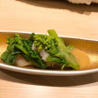寿司 藤やま - 菜の花と貝柱の酢味噌和え