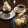 六曜館 - パフェゼリーセットとキャラメルチーズケーキ