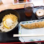 おおみねのうどん屋さん - ちくわ天と、ぶっかけ冷や