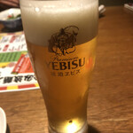 Hare Tokidoki Sakana - 生ビールでまず乾杯
