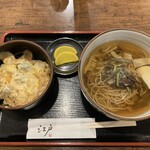 生そば　江戸 - ミニ親子丼と山菜そばセット