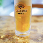 桃源郷 中国食堂 - "麒麟牌啤酒（きりんじるしむぎのあはざけ）"