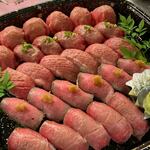 焼肉もつ鍋 五城苑 - 黒毛和牛炙り寿司盛合せ　テイクアウト