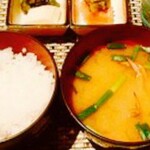 稲取銀水荘 - 〆のご飯､味噌汁