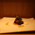 RISTORANTE IL NODO - 岩手県短角牛サーロイン 藁 渡辺農園の人参 天城のワサビ