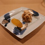 すし処 睦月 - 自家製からすみとあん肝奈良漬け和え