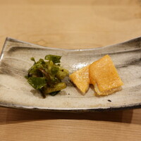 すし処 睦月 - 葉ワサビと平貝めんたい