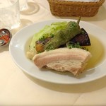 ラ ポルトルージュ - 【2012.8月】ランチコース(1575円) メイン※豚バラ肉と冬瓜の煮込み 