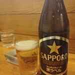 おにぎり茶屋 - 中瓶ビール