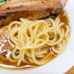 Menya Takeda - 2020年7月　厚切り炙りチャーシューそばの麺の具合