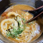 麺屋 しばた - 真イカとトマトの焦がしチーズつけ麺950円