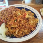 Curry&coffee TIME - カレーピラフ（中盛）にドライカレーをトッピングで追加