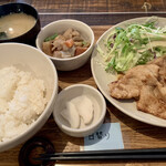 旬菜工房 茶里 - 1月14日 日替り定食 豚のしょうが焼き 720円(税抜)