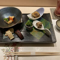 鮨まつもと 横浜店 - ＊ 聖護院カブの擂り流し ＊ 前菜盛り合わせ 