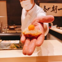 すし昇 - 車海老に卵黄