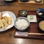 天ぷら 丸豊 - 天ぷら定食 1100円