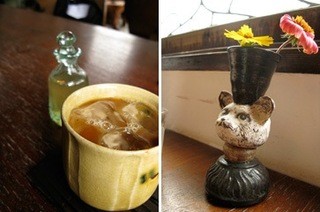 Nagaya Sabou Tenshinan - アイスミルクコーヒーと猫の花瓶