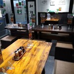 古武士 - 飛沫防止スクリーン設置。