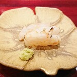 島津 - ボタン海老の昆布〆炙り