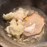 めしの助 - えび芋とたら白子の蟹あんかけ