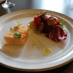 ラトリエ - パスタランチの前菜2種盛合わせ