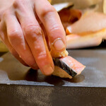 兄弟寿し - 新潟産生鯖一度冷凍辛味大根