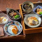 Lunch with Kusafudou obanzai and famous clay pot rice