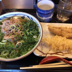Marugame Seimen - お一人様ランチセット(肉うどん＋天ぷら2個)  700円